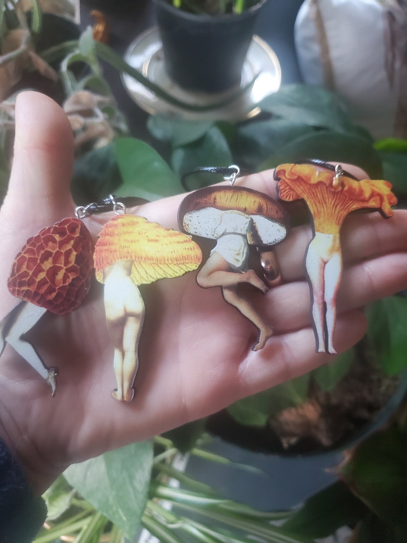 Mushroom Girl Necklace - Etsy