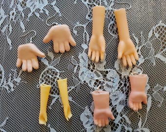 Vintage Doll Arm Earrings
