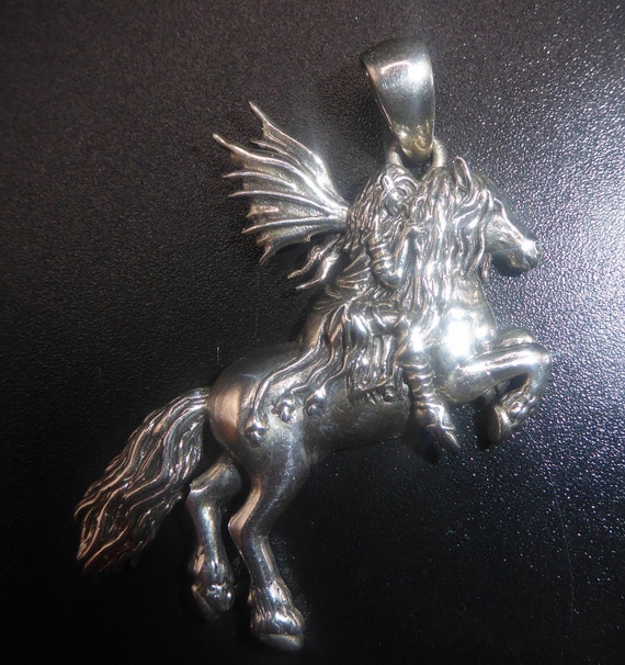 REDUCTION! Vintage Sterling Silver Fairy on Horse… - image 3