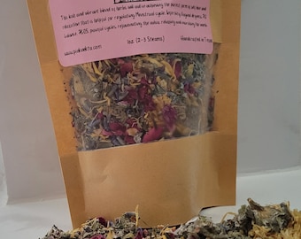 Yoni Steam Herbs | Pink Nekta V Steam | Herbal Steam Blend for Women | Feminine Wellness | Botanical Self Care | 2–8 Steams
