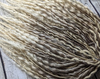 Ombre blond Curly dreads Synthetic crochet dreads extensions blond Boho DE Dreads Curly double ended dreadlocks blond de braids