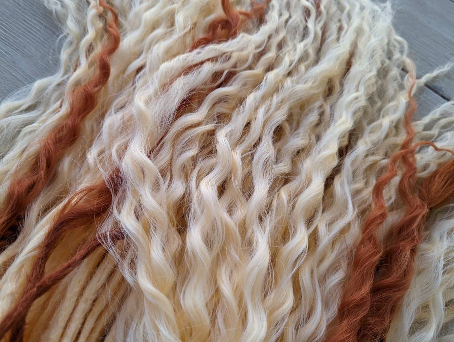 Peachy Ginger Curly Dreads Synthetic Crochet Dreads Extensions Etsy