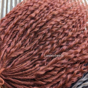 Red orange ginger Curly dreads Synthetic crochet dreads extensions  copper  Boho DE Dreads Curly double ended dreadlocks ginger dreads