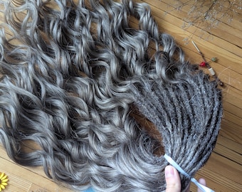 Blonde Curly dreads Synthetic crochet dreads extensions  Boho DE Dreads Curly double ended dreadlocks dark blonde waves brown ombre