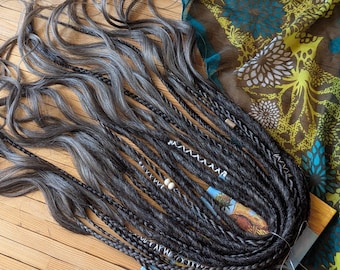 DE dark brown blonde Ombre soft spiral dreads with curly loose ends Synthetic crochet dreads extensions blonde Boho DE Dreads Curly double