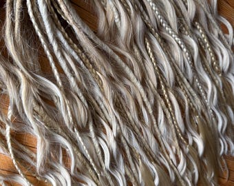 Blonde spiral dreads Curly dreads Synthetic crochet dreads extensions blonde Boho DE Dreads Curly double ended dreadlocks blonde braids