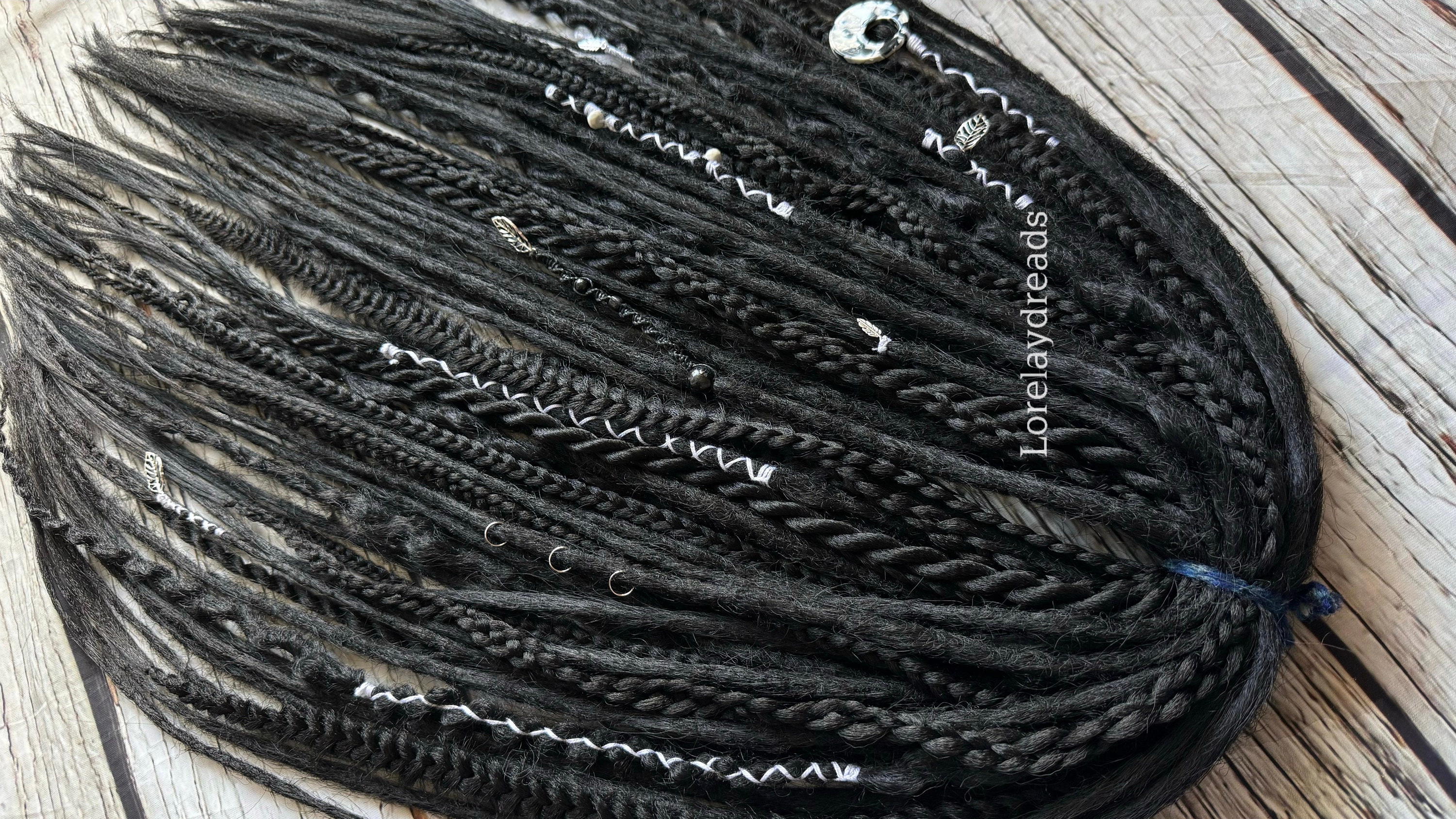 Pure black crochet dreads Synthetic crochetdreads extensions white black Boho DE Dreads double ended dreadlocks black de braids black hair