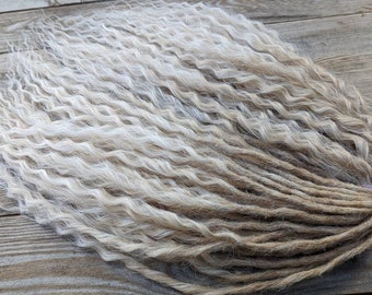 Ombre blond Krullend dreads Synthetische haak dreads extensions blond Boho DE Dreads Krullend dubbele dreadlocks blond de vlechten