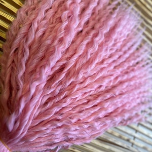 Pink Curly dreads Synthetic crochet dreads extensions pink Boho DE Dreads Curly double ended dreadlocks pink de light pink dreadlocks