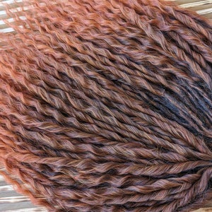 Jengibre naranja rojo Rastas rizadas Rastas de ganchillo sintético extiende el cobre Boho DE Dreads Rastas rizadas de doble extremo temores de jengibre
