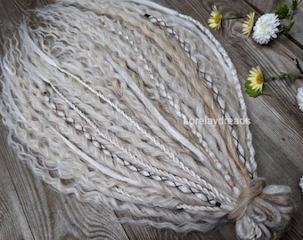 Ombre blond Krullend dreads Synthetische haak dreads extensions blond Boho DE Dreads Krullend dubbele dreadlocks blond de vlechten