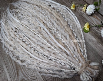 Ombre blond Curly dreads Synthetic crochet dreads extensions blond Boho DE Dreads Curly double ended dreadlocks blond de braids