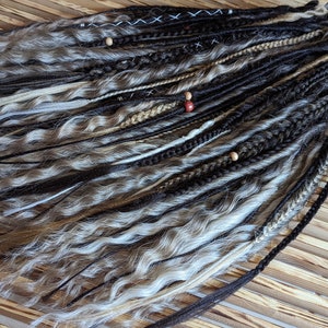 Ombre blond Curly dreads Synthetic crochet dreads extensions blond Boho SE Dreads Curly single ended dreadlocks brown se braids