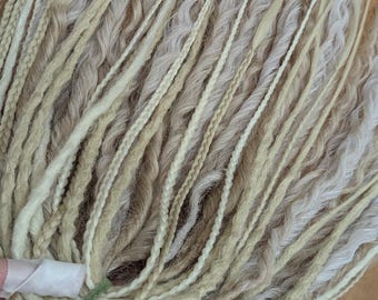 Ombre blond Curly dreads Synthetic crochet dreads extensions blond Boho DE Dreads Curly double ended dreadlocks blond de braids