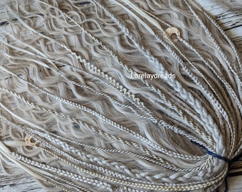 Blonde Curly dreads Synthetic crochet dreads extensions blonde Boho DE Dreads Curly double ended dreadlocks blonde braids
