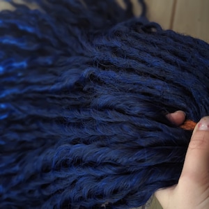 Blue Curly dreads Synthetic crochet dreads extensions blue Boho DE Dreads Curly double ended dreadlocks black waves de braids