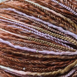 Red orange ginger Curly dreads Synthetic crochet dreads extensions  copper  Boho DE Dreads Curly double ended dreadlocks ginger lilac dreads