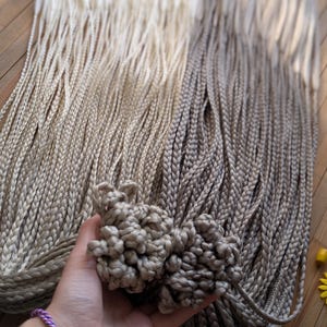 Full set of ombré gray blonde soft braids double ended dreadlocks Fake dreads brown gray DE Braids Natural texture Synthetic de dreads