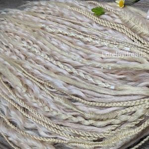 Blond Curly dreads Synthetic crochet dreads extensions blond Boho DE Dreads Curly double ended dreadlocks blond de braids