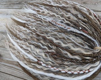 Brown Curly dreads Synthetic crochet dreads extensions brown Boho DE Dreads Curly double ended dreadlocks