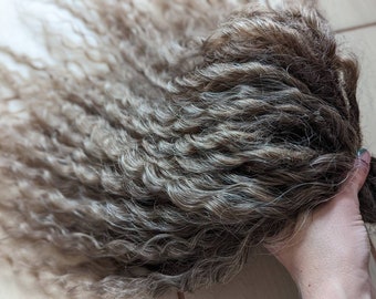 Brown Curly dreads Synthetic crochet dreads extensions brown Boho DE Dreads Curly double ended dreadlocks