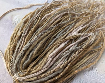 Crochet Synthetic dreads SE DE dreads extensions Vikings Dreads blond/brown ginger boho dreads textured dreadlocks  festival hairstyles