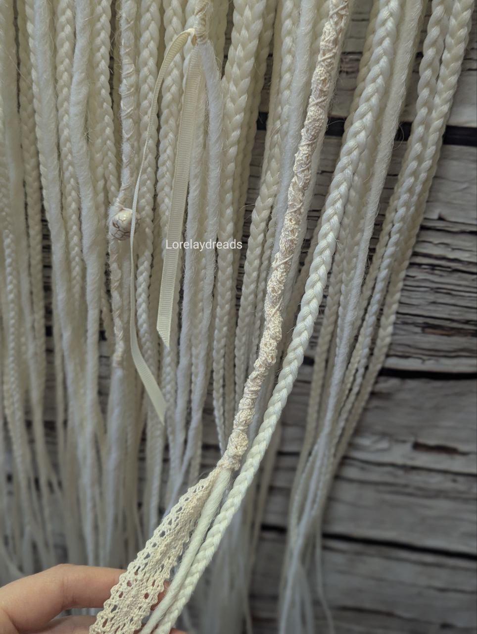 New Full Set of White Blonde De Braids and Spiral Dreads Double Ended ...