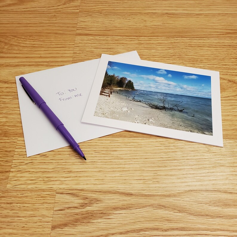 Sandy Beach Blank Photo Greeting Card With Envelope - Etsy