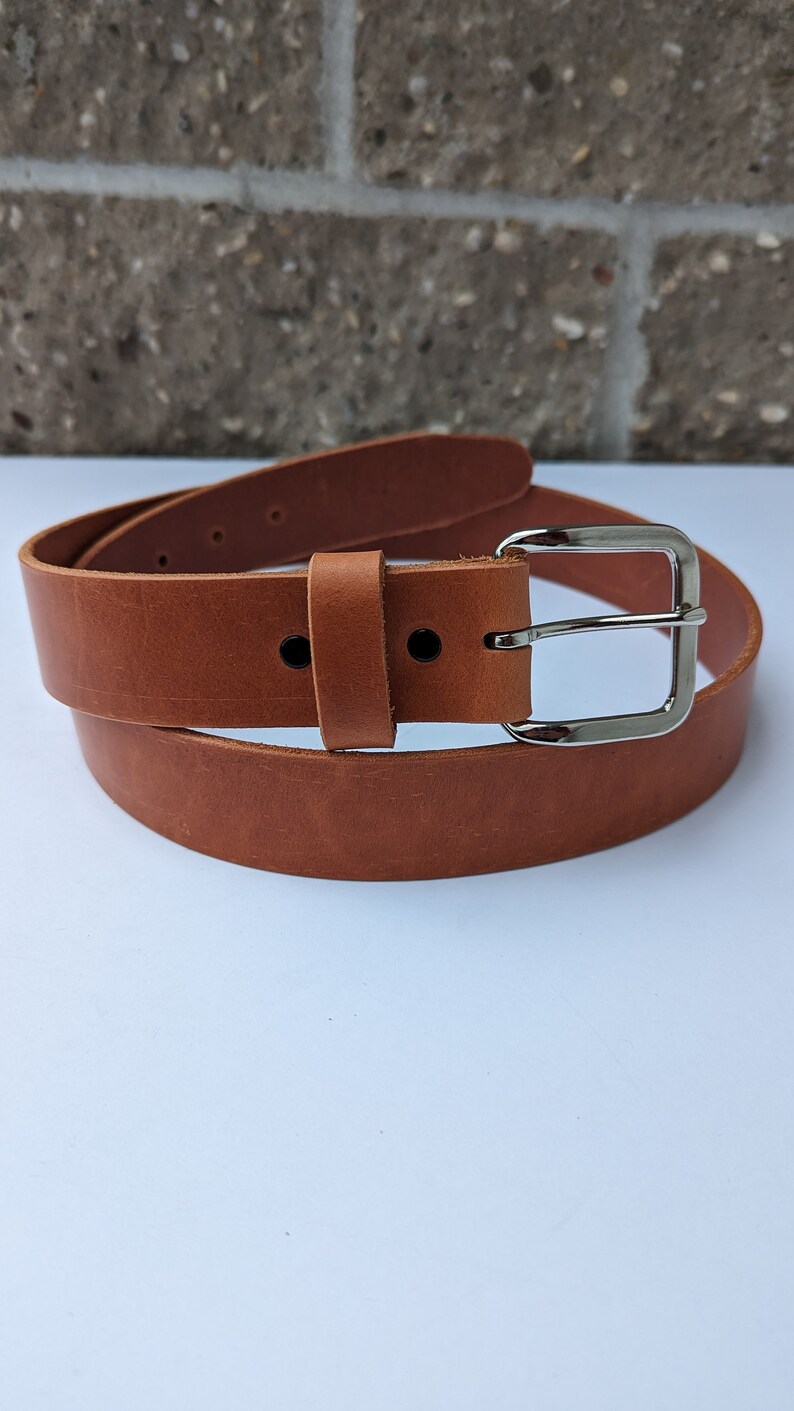 Big & Tall Snap-On Leather Belt - 1 1/2" Wide Plain Full Grain, Sizes 44" To 54" - View #10