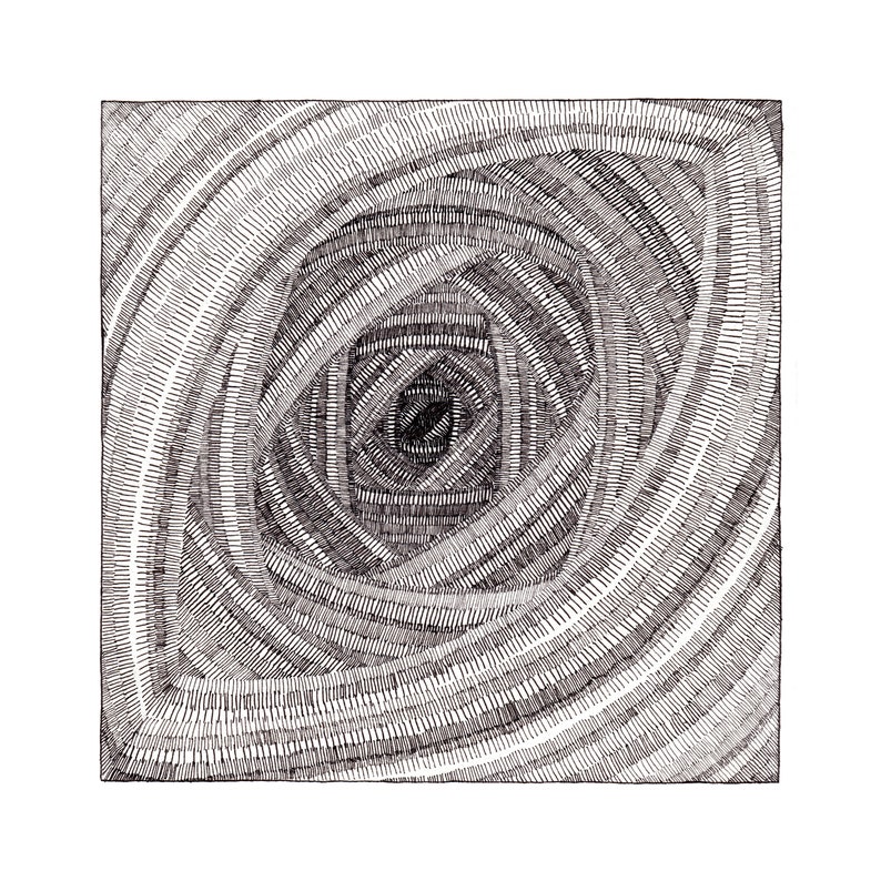 The Eye Square Fine Art Print Black And White Abstract Geometrical 