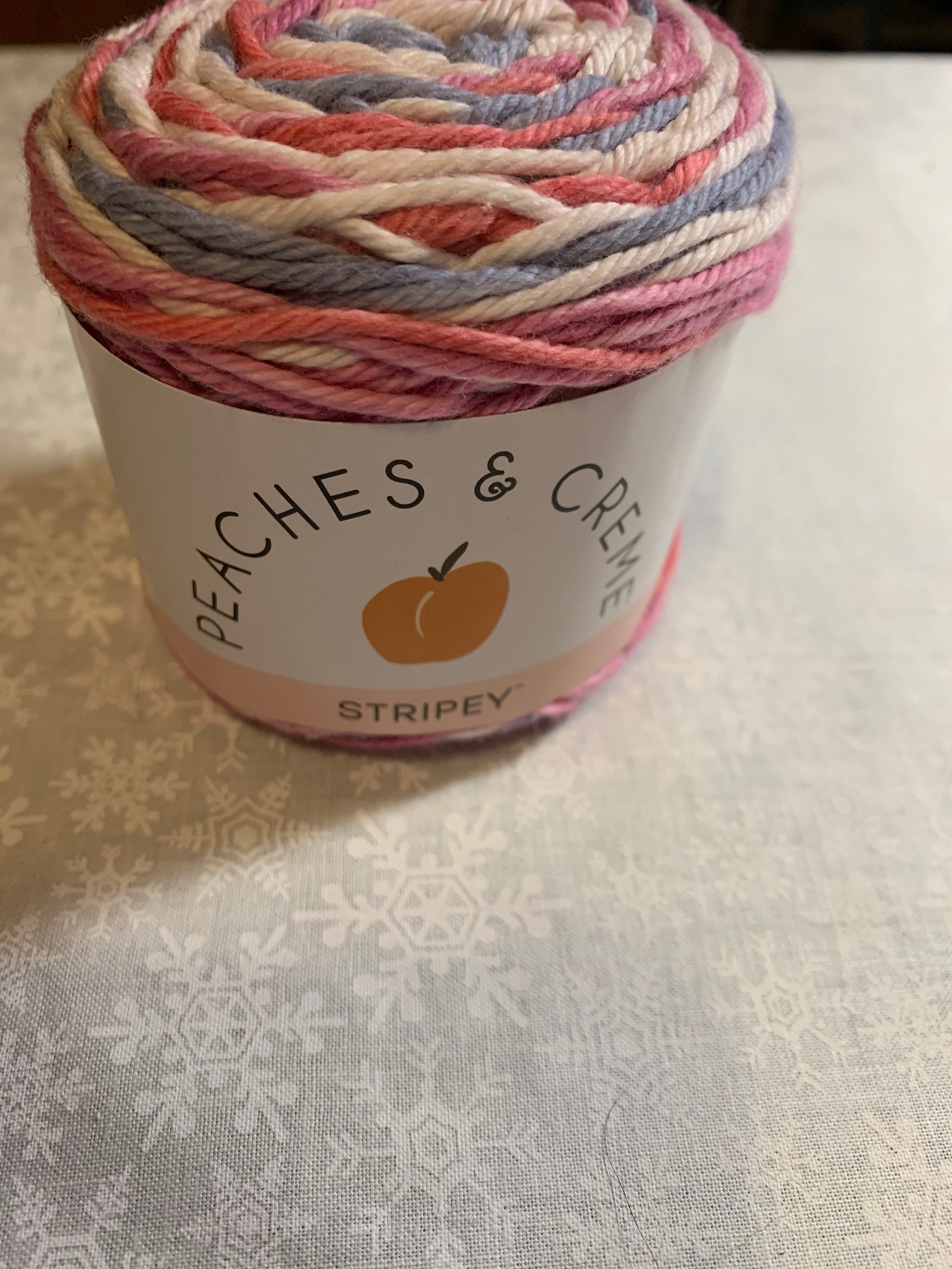 Peaches and Cream Cotton Yarn ColorBeach House Stripes Pink Etsy