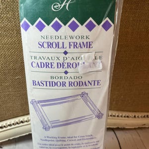 Vintage Needlework Scroll Frame Kit: Cross Stitch, Embroidery, Quilting Tool