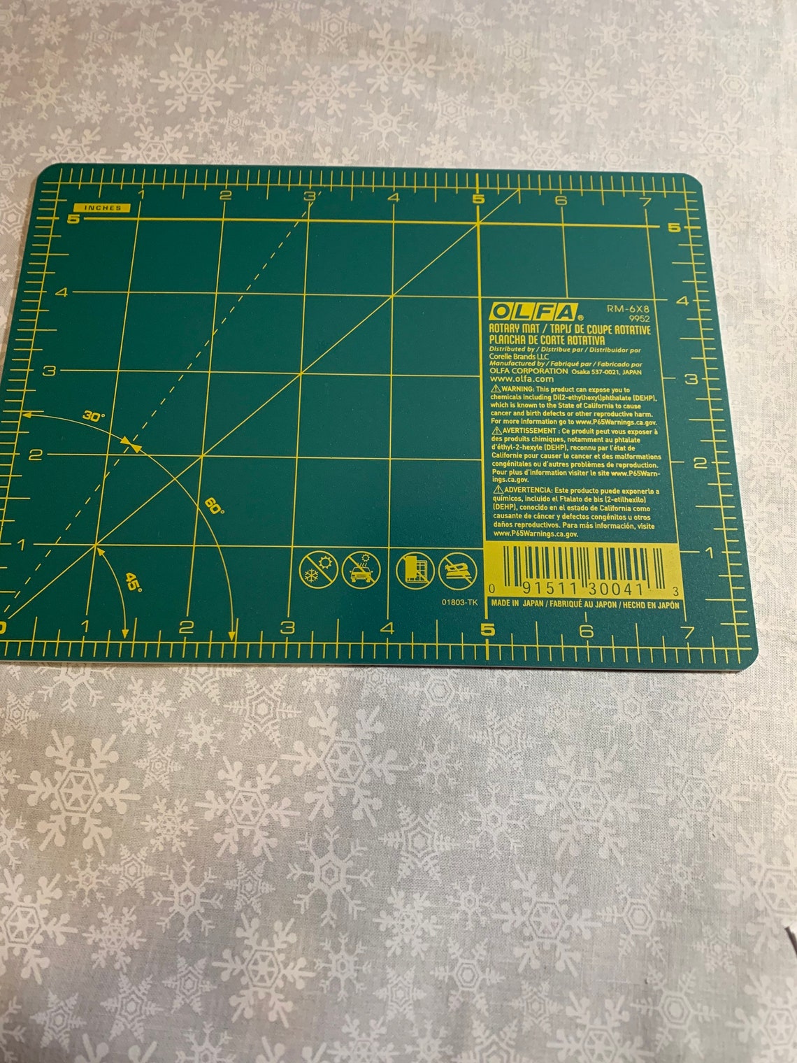 Olfa Cutting Mat 6x8 Rotary Self Healing Etsy