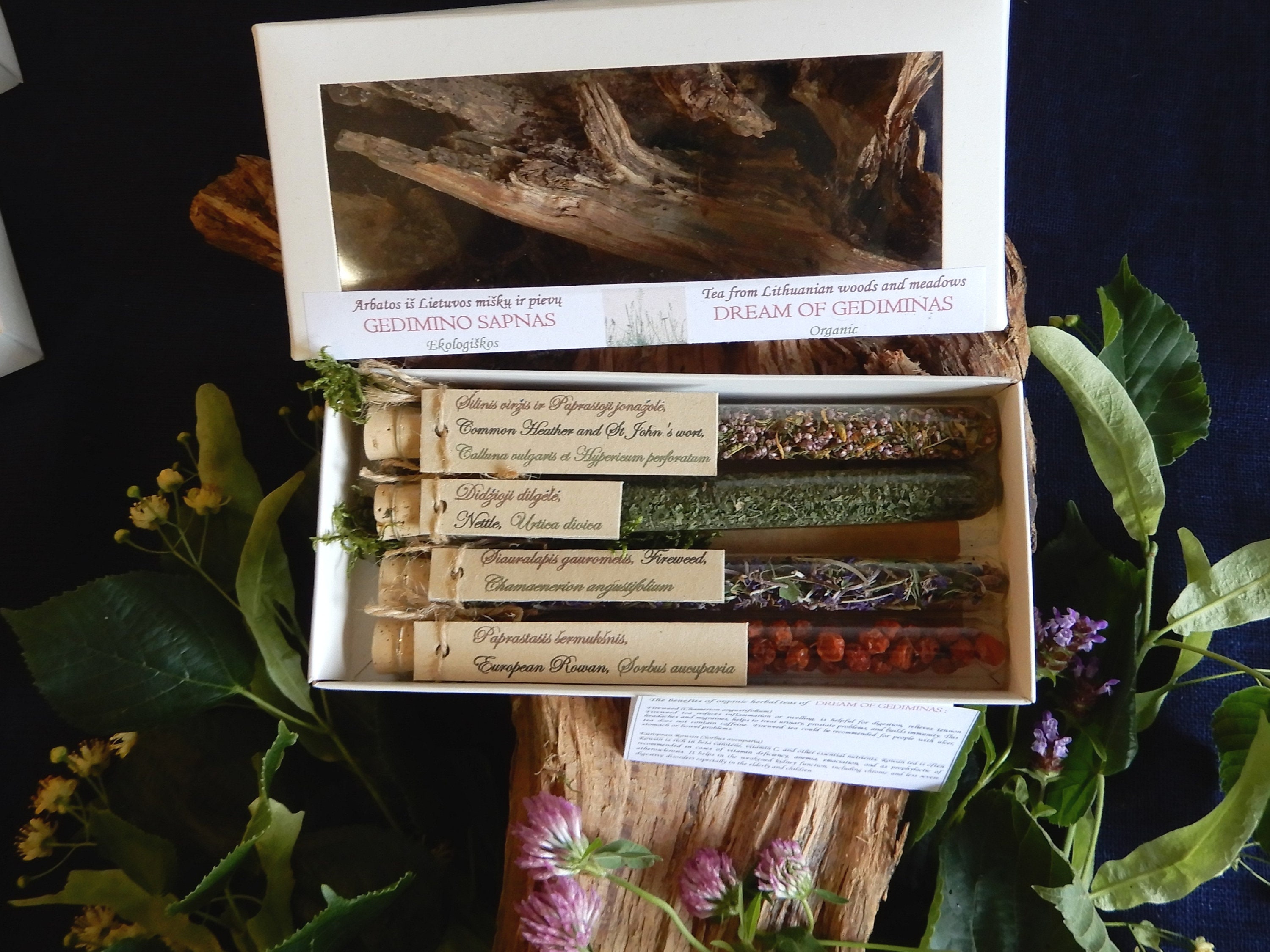 Set of Dried Herbs Herbal Teas in Glass Tubes Gift from Etsy 日本