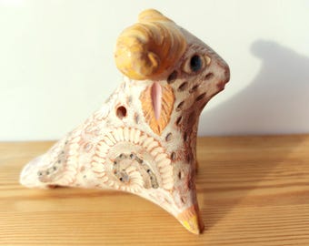 Ram, Handmade Ceramic Whistle: Lithuanian Art, Ocarina