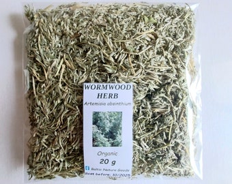 Wormwood Herb Absinthium Sagebrush Southernwood Artemisia Absinthium 2022 Harvest Natural Dried Bulk Tea Lithuanian Product