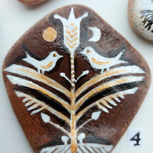 Baltic Sign Tree Hand-painted Tree of Life on Baltic Sea Stone: Lithuanian Art - Etsy