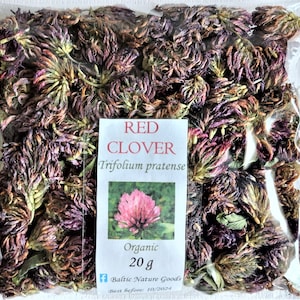 Dried Red Clover Blossom 2023 Harvest Tea, Natural Flowers Bulk Tea, Red Clover Trifolium Pratense, Wild Natural Herb Lithuanian Product