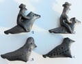 Ceramic Whistle Ocarina Black Wood Fired Clay Toy Lithuanian Art Original Handmade Whistle Figurine Original Collectible Item Lithuanian Art product logo