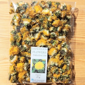 Dried Dandelion 2026 Harvest: Wild Flowers for Tea, Soap, Candles