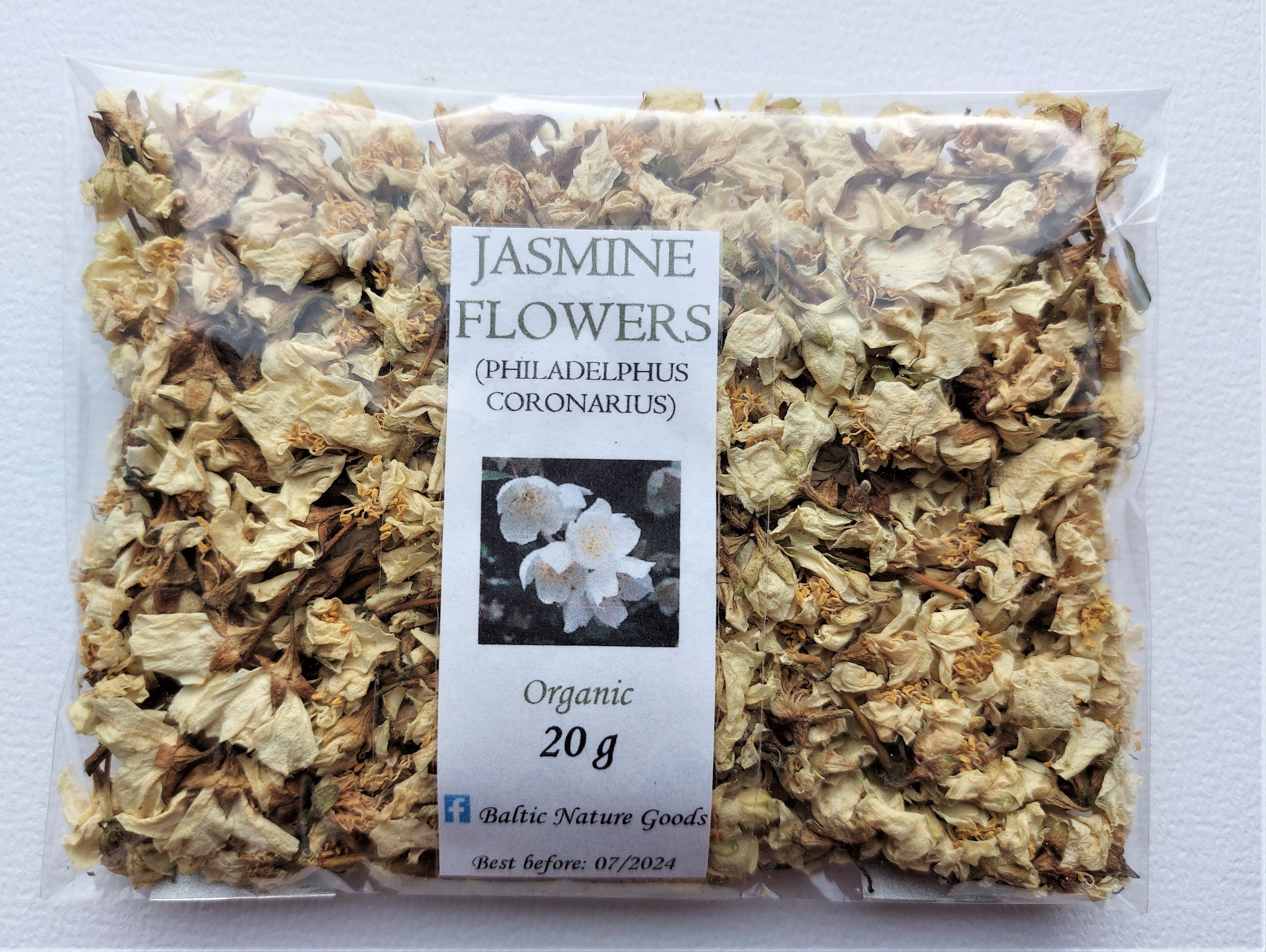 Dried Jasmine Flowers 2023 Harvest, Philadelphus Coronarius, Natural Plant  for Tea, Organic Flowers and Buds for Hair and Skin, Lithuanian 