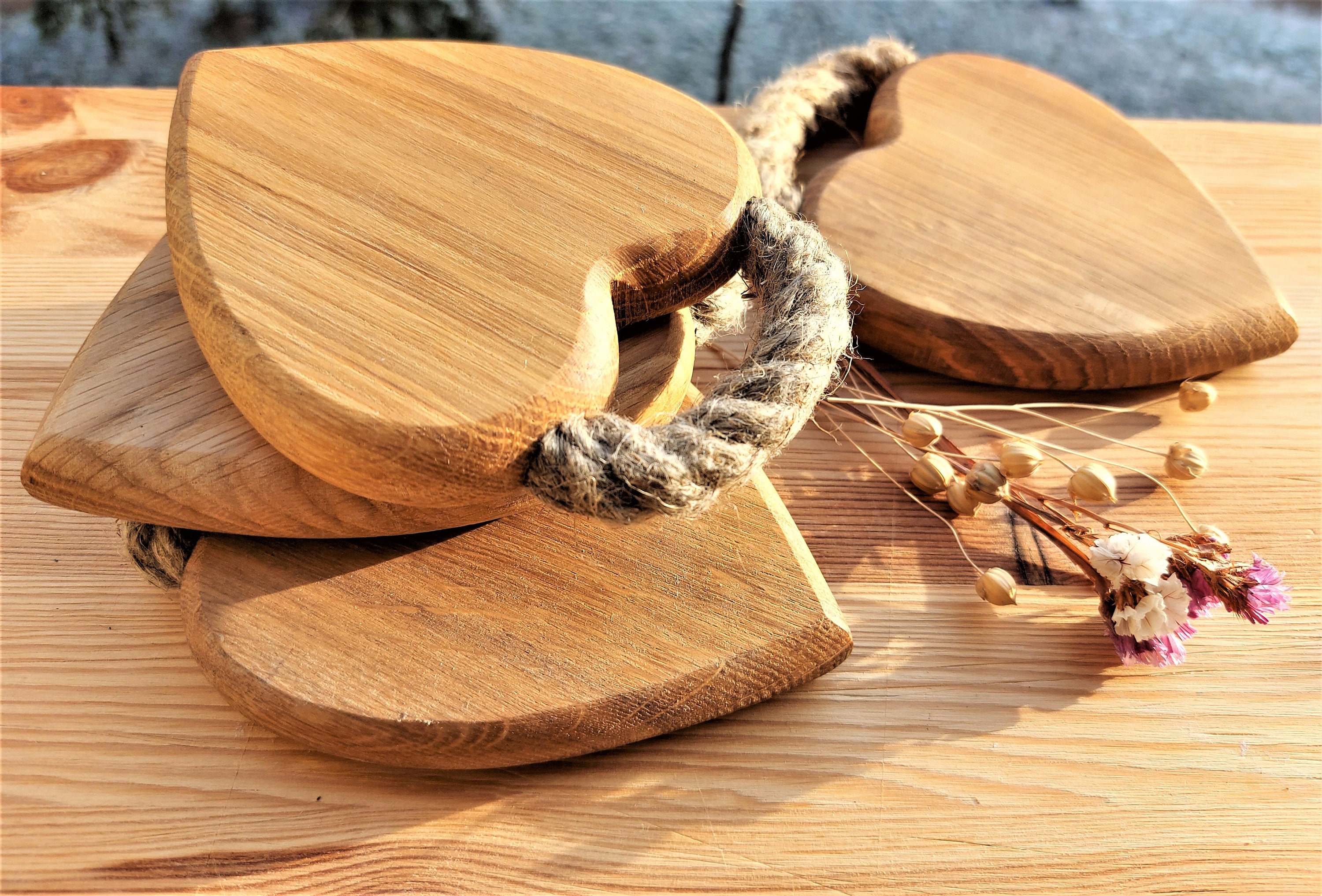 Tagliere legno a forma di cuore