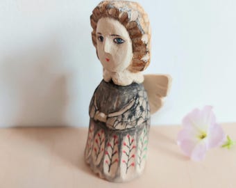 バロック様式の守護天使の木製像、手描きの宗教的装飾 - Etsy 日本