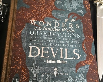 The Wonders of the Invisible World by Cotton Mather Hand-numbered Collector&#39;s Edition Rare Occult Book