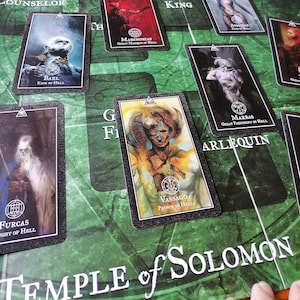 Temple of Solomon - Ars Goetia Demon Tarot Summoning Board for Occult Readins