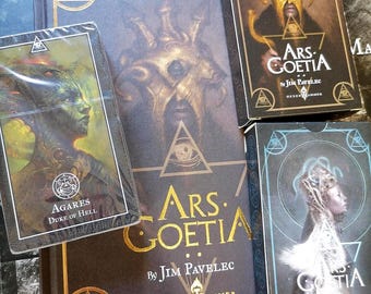 Baraja de Tarot Ars Goetia Demon, Edición de Lujo, con dos barajas y dos guías de invocación.