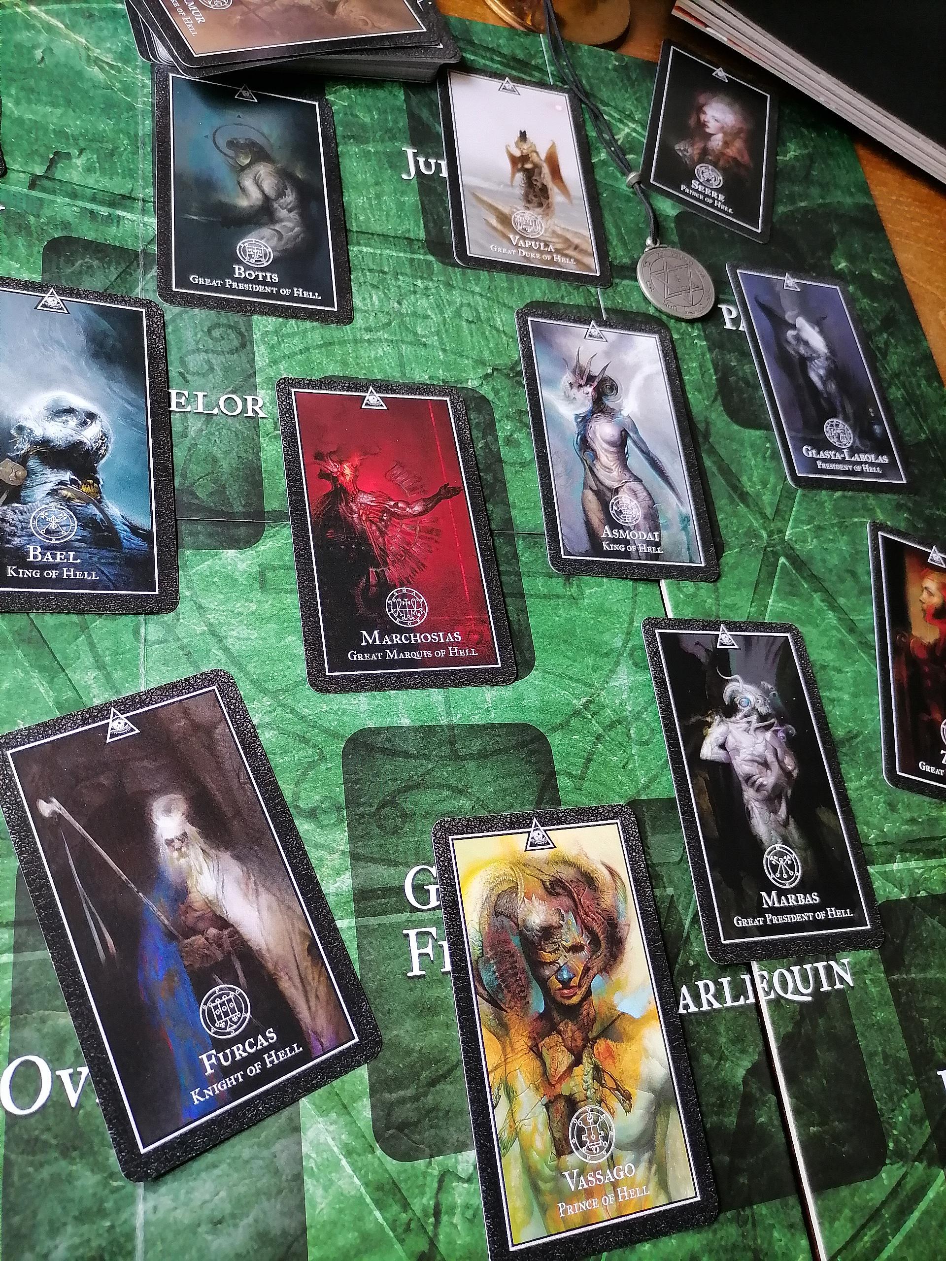 Ars Goetia Demon Tarot Deck Luxury Edition, Summoning Guidebook and ...