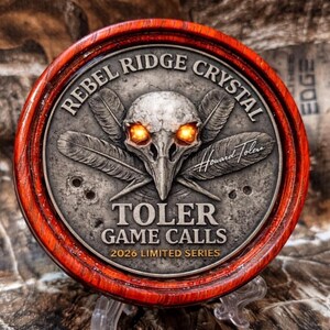 Dubbelsidig kalkonkruka i kristall och skiffer av padaukträ