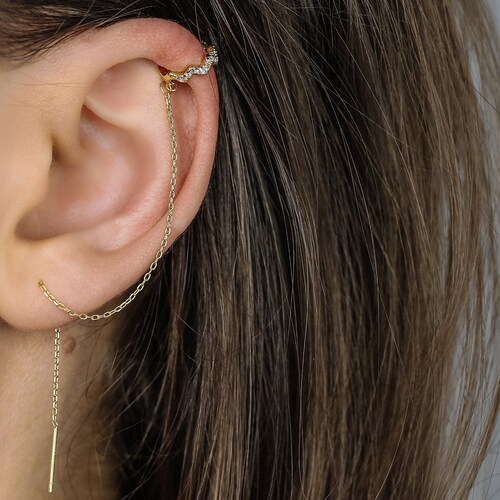 Ear Lobe Cuff Huggie Hoop Earring Lobe Cuff Earring Lobe Ear Etsy