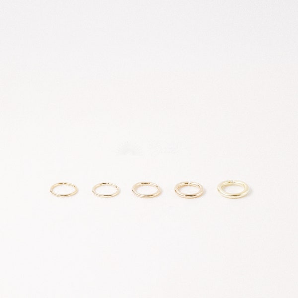 Thin Hoops Rings for Ear • Nose Piercings • No Hinge Design • 22ga, 20ga, 18ga, 16ga, 14ga • 3, 4, 5, 6, 7, 8, 9, 10, 12mm BYSDMJEWELS